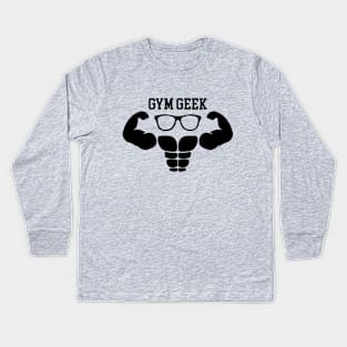 Gym geek Kids Long Sleeve T-Shirt